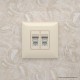 Розетка RJ-45 в стену, 5e двойная, Avanti, "Ванильная дымка"  4405464  DKC