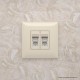 Розетка RJ-45 в стену, 5e двойная, Avanti, "Ванильная дымка"  4405464  DKC
