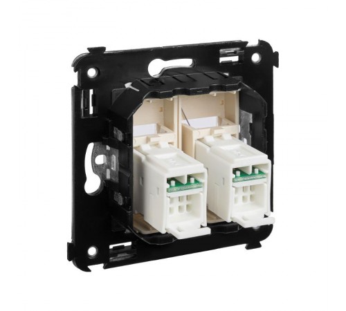 Розетка RJ-45 в стену, 5e двойная, Avanti, "Ванильная дымка"  4405464  DKC