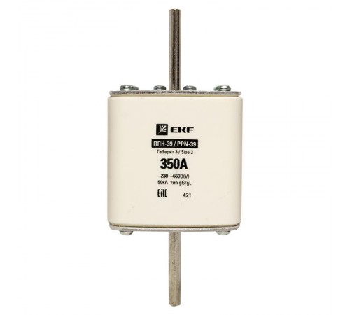 Плавкая вставка ППН-39 630/350А габарит 3  fus-39/630/350  EKF