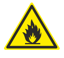 Знак W 01 "Пожароопасно. Легковоспламеняющиеся вещества" 200х200х200 мм, пластик ГОСТ Р 12.4.026-2001  pn-w-01  EKF