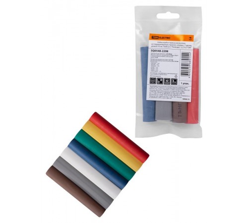 Набор трубок термоусаживаемых, клеевых ТТкНГ(3:1) "Полицвет 12,7/4,3 "  SQ0548-2208  TDM