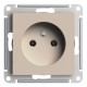 AtlasDesign Песочный Розетка без заземления без шторок, 16А, механизм  ATN001241  SE