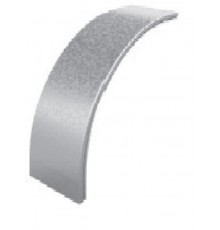 Крышка угла внешнего плавного 90 град. к лотку 100, толщ. 0,7 мм, Сендзимир цинк, 023510  КУВТП90-100-0,7-R200-СЦ   Ostec