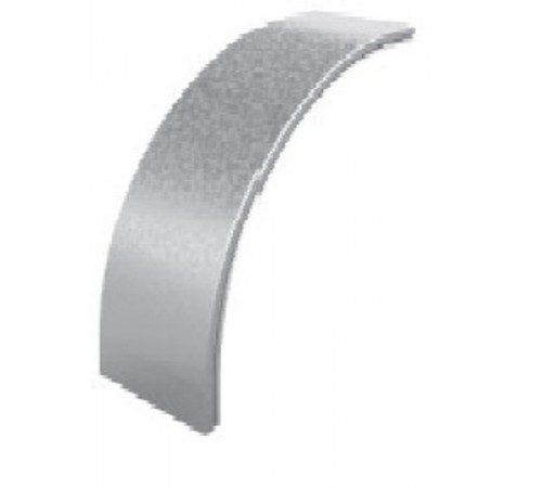 Крышка угла внешнего плавного 90 град. к лотку 400, толщ. 0,7 мм, Сендзимир цинк, 023540  КУВТП90-400-0,7-R200-СЦ   Ostec