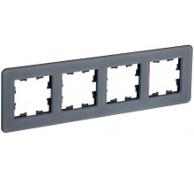 BRITE Рамка 4-ая РУ-4-2-Бр стекло графит RE  BR-M42-G-41-K53  IEK