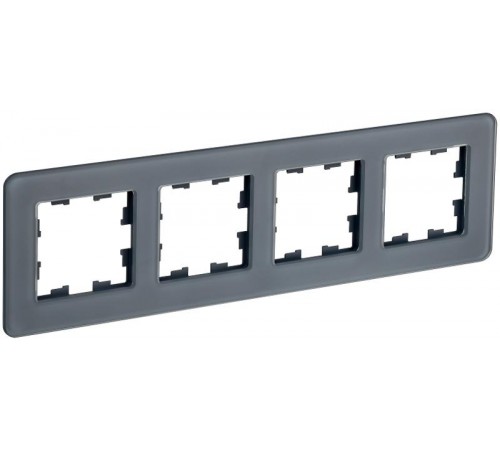 BRITE Рамка 4-ая РУ-4-2-Бр стекло графит RE  BR-M42-G-41-K53  IEK
