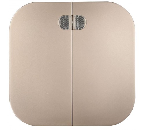 GLORY Выключатель 2-клавишный с индикацией о/у 10А ВС20-2-1-ХШм шампань матовый  EVH21-K37M-10  IEK