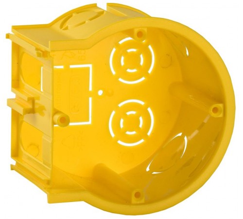 Коробка установочная СЗ d68x45мм для тв. стен (сборн, окон.) о/у IEK  UKT10-068-045-000-K1-N-UO  GENERICA