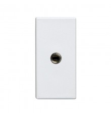 Simon 27 Розетка для подключения разъёма audio mini-jack (3,5мм), винтовое соединение, узкий модуль, S27, бел  2701092-030  Simon