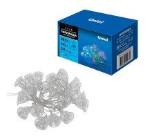 Гирлянда светодиодная  "Колокольчики" с контроллером  ULD-S0280-020/DTA RGB IP20 BELLS   20 диодов, 2,8 м, RGB, IP20, шнур прозр..  07919  Uniel