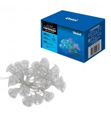 Гирлянда светодиодная  "Колокольчики" с контроллером  ULD-S0280-020/DTA RGB IP20 BELLS   20 диодов, 2,8 м, RGB, IP20, шнур прозр..  07919  Uniel