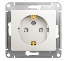 Glossa Перламутр Розетка с заземлением со шторками, 16А  GSL000645  SE