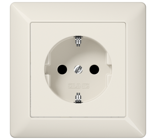 Штепсельная розетка SCHUKO 16A 250V~ с защитой от детей; слоновая кость AS1520KI Jung