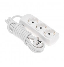 Удлинитель PREMIUM 3 гнезда, 3м, 3х1,5мм, с/з, белый  13-4101  REXANT