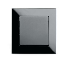 Выключатель электрический 1-клавишный 250В, 10А, серия Катрин, GLS10-7003-05, черный  39505  STEKKER