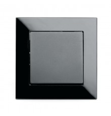 Выключатель электрический 1-клавишный 250В, 10А, серия Катрин, GLS10-7003-05, черный  39505  STEKKER