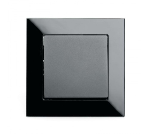 Выключатель электрический 1-клавишный 250В, 10А, серия Катрин, GLS10-7003-05, черный  39505  STEKKER