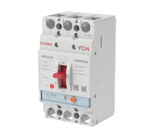 Авт. выкл. YON MGS125 3P 40-50A 25kA  MGS125M-3TAMF0050  DKC