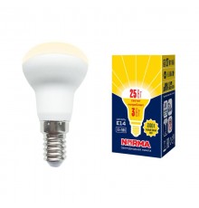 Лампа светодиодная LED-R39-3W/3000K/E14/FR/NR LED. "Рефлектор", матовая. Серия Norma. 3000K  UL-00005625  Volpe