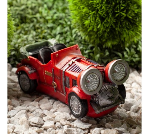 Cветильник садовый декоративный SL-RSN12-CAR на солнечной батарее, полистоун, цветной, 12 см  Б0018817  ЭРА