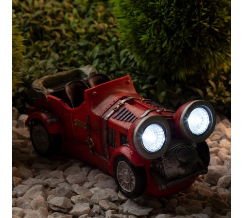 Cветильник садовый декоративный SL-RSN12-CAR на солнечной батарее, полистоун, цветной, 12 см  Б0018817  ЭРА