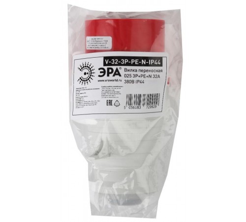 Вилка ЭРА переносная 025 3Р+РЕ+N 32А 380В IP44  Б0032854  ЭРА