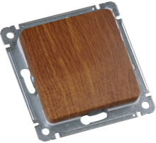 Выключатель скрытой установки, одноклавишный, механизм, цвет дуб  ВС10-411-05  HEGEL