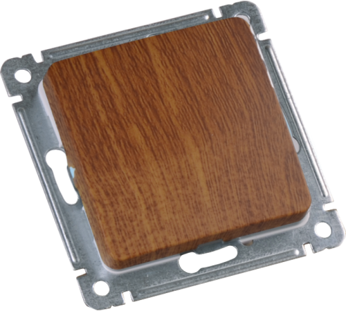 Выключатель скрытой установки, одноклавишный, механизм, цвет дуб  ВС10-411-05  HEGEL