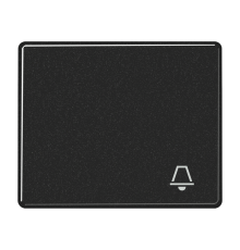 Клавиша для выключателя с символом "звонок"; черная  SL590KSW  Jung