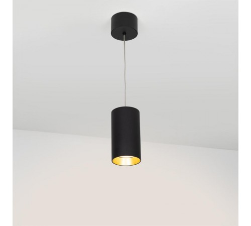 Светильник подвесной SP-POLO-R85-2-15W Warm White 40deg (Black, Gold Ring)  022960  Arlight