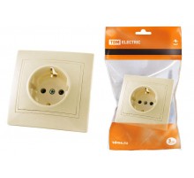 Розетка 2П+З 16А 250В сл. кость "Таймыр"  SQ1814-0112  TDM