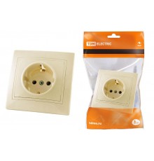 Розетка 2П+З 16А 250В сл. кость "Таймыр"  SQ1814-0112  TDM