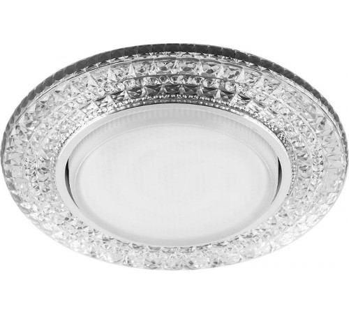 Светильник встраиваемый с белой LED подсветкой CD4020 потолочный GX53 без лампы прозрачный  41293  Feron