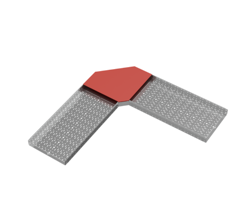 Крышка горизонт. угла 90 гр. 600 мм "ПЛЮС" HD  KGLplus90-600 HD   КМ-профиль