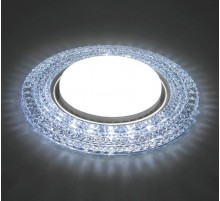 Светильник встраиваемый с белой LED подсветкой CD4020 потолочный GX53 без лампы прозрачный  41293  Feron