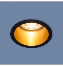 Светильник точечный встраиваемый 7004 MR16 BK/GD черный/золото  a036622  Elektrostandard