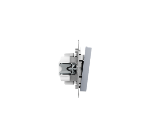 Механизм выключателя, двухклавишный, кнопочный, алюминий Эпика EKF  UP1-SWA-23  EKF