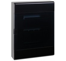 Тусо.Щиток о/п на 54 мод. с двер. 648х468х116мм (черный)  68054Ч  Рувинил