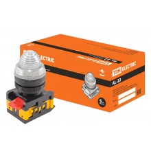 Лампа AL-22 сигнальная d22мм прозрачн. неон/230В цилиндр   SQ0702-0035  TDM