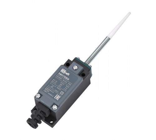 Концевой вык. пласт. 1НО1НЗ Пружинный рычаг  34017DEK  DEKraft