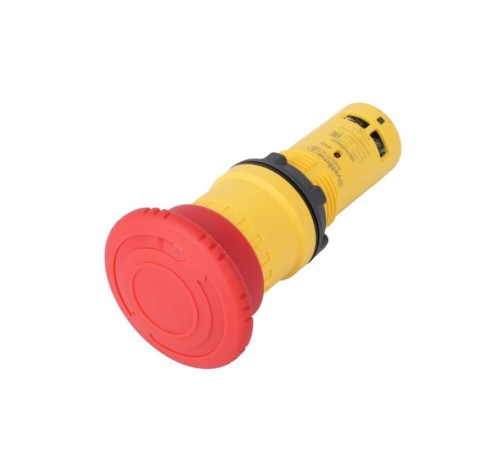 Кнопка аварийного останова SB7 моноблочная 22мм красная, 40, повернуть для возвр, пластик, 1НЗ, IP6  SB7ES542P  SE