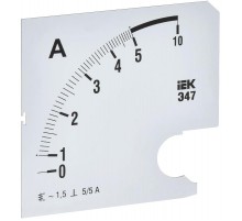 Шкала смен. для амперметра Э47 5/5А-1,5 96х96мм  IPA20D-SC-0005  IEK