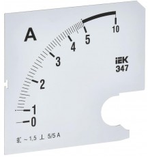 Шкала смен. для амперметра Э47 5/5А-1,5 96х96мм  IPA20D-SC-0005  IEK