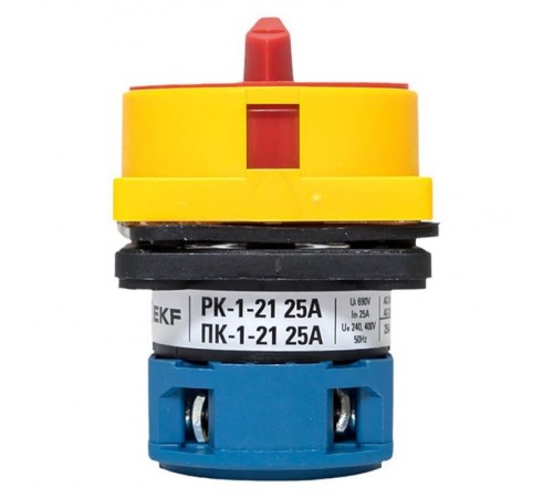 Переключатель кулачковый ПК-1-21 25А 1P "1-0-2" с блокировкой IP65  PROxima pk-1-21-25-a65 EKF