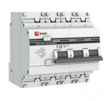 Выключатель автоматический дифференциальный АД-32 3P+N 63А/300мА (характеристика C, A, электрон., защита 270В) 6кА PROxima DA32-6-63-300-4P-a-pro  E