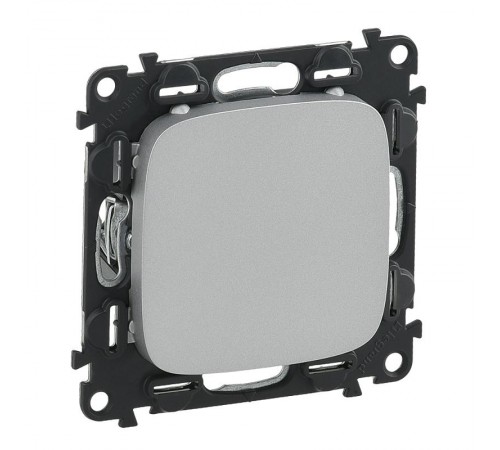 Valena ALLURE Алюминий Заглушка с суппортом  755187  Legrand