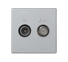 Розетка TV+SAT цвета алюминий K45 Connect  K130A-8  Simon