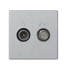 Розетка TV+SAT цвета алюминий K45 Connect  K130A-8  Simon