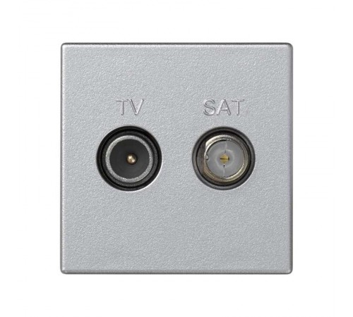 Розетка TV+SAT цвета алюминий K45 Connect  K130A-8  Simon